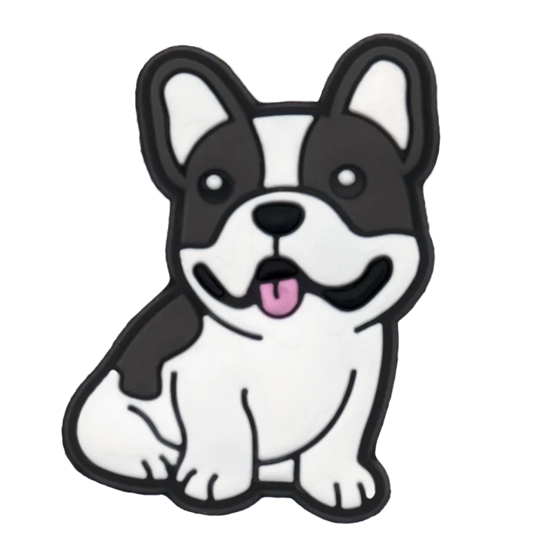 1/9 Stück niedlicher Hund PVC-Schuhanhänger für Frauen Mops Beagle Corgi Hund Schuhclips Dekorationen Dackel Teddy Garten Sandalen Clog Jeans – Detail 7