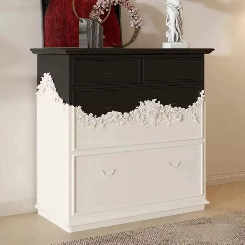 French Style Cabinets Mid Century Vintage Design Luxury Cabinets Solid Wood Corner Gabinete De Almacenamiento House Furniture