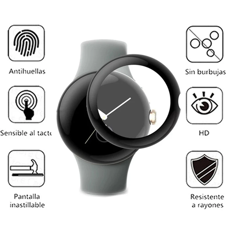 3D Curved Soft Edge Protective Film For Google Pixel Watch 2 Screen Protector TPU Soft Films For Google Pixel Watch Accessories
