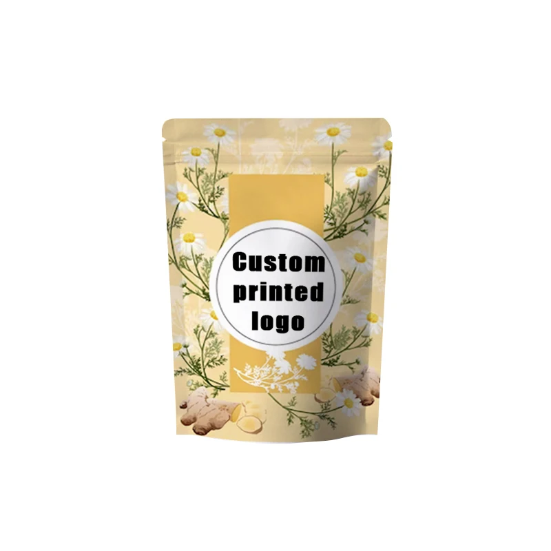 White Kraft Paper Customized Printing Vertical Bag Small Sample Various Tea and Pu'er Packaging Best Selling