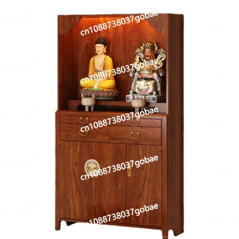 PQF Buddha Shrine Clothes Closet Buddha Shrine Buddha Cabinet Burning Incense Altar God of Wealth Cabinet Worship Table