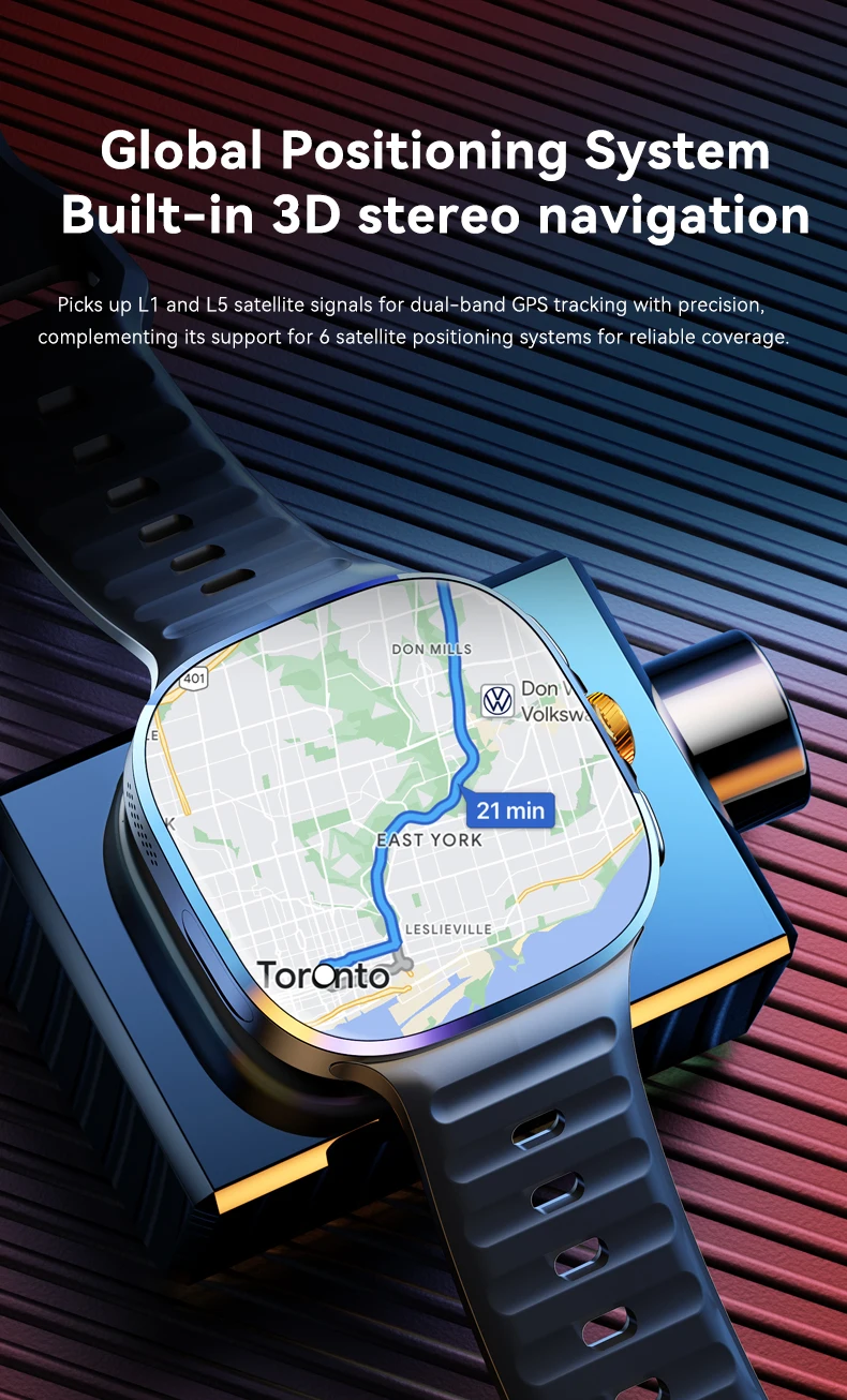 5G/4G Globales Netzwerk Smartwatch 2,4" AMOLED 2100mAh Akku 8GB+128GB Speicher Android APP-Download Gesundheitsüberwachung NFC-Uhr – Detail 6
