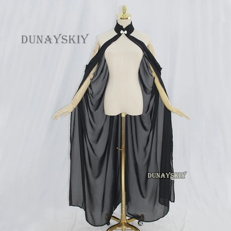 Medieval Gothic Fairy Elf Maxi Floored Wedding Fancy Cosplay Costume Adult Women Robe Halter Stand-up Collar Off-Shoulder Cloak