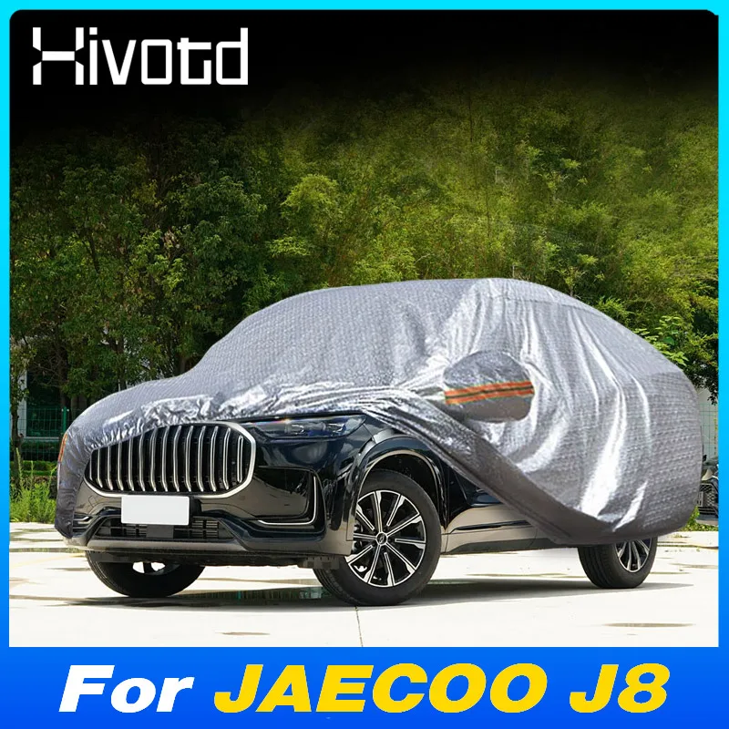 

Full Car Cover Snow Sunshade Dustproof Protection Outdoor Reflective Parts Exterior Product Accessories For JAECOO J8 2023 2024