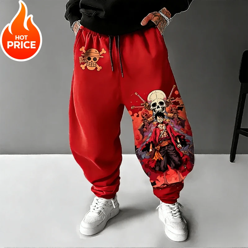Anime One Piece Luffy Harajuku Männer Vintage Winter Sport Hosen Streetwear Übergroßen Frauen Casual Leggings Jogginghose Unisex Bot