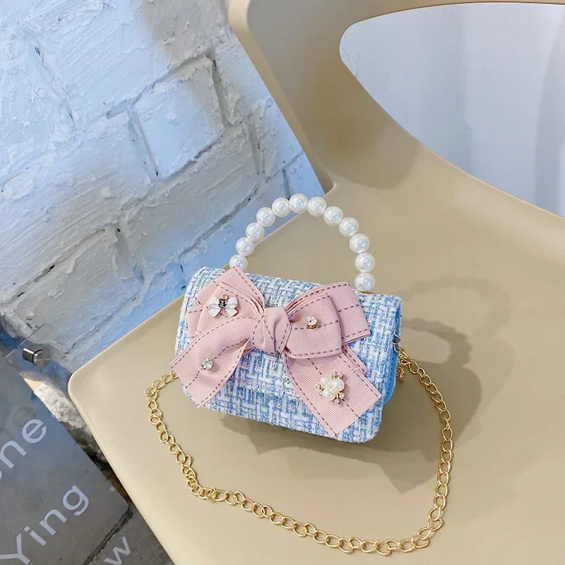 Fashion Mini Cute Princess Handbags Girl Classic Coin Purse Handbag Children Wallet Kid Money Bag Baby Shoulder Chain Bag