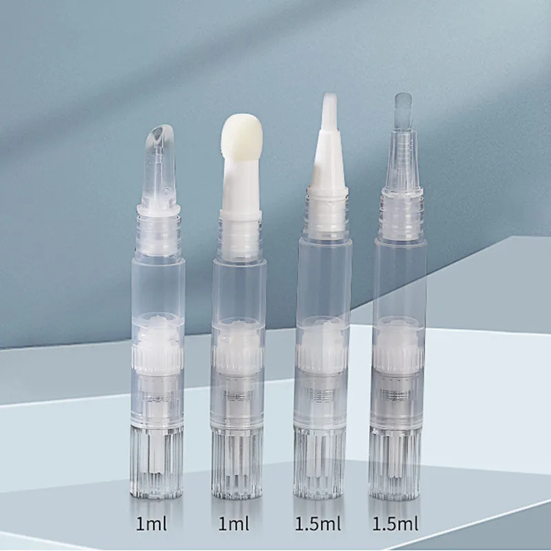 1ml  1.5ml Twist Pens Refillable Bottles Empty Nail Oil Head Spong Container Gloss Brush Lip Cosmetic Tube Pen With Tip Empty