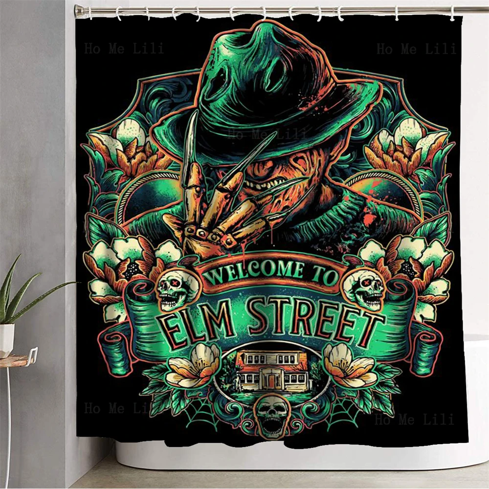 Killers Vampires Everywhere Elm Street Freddie Fanatic Horror Funny All Scary Movie Jeepers Halloween Shower Curtain