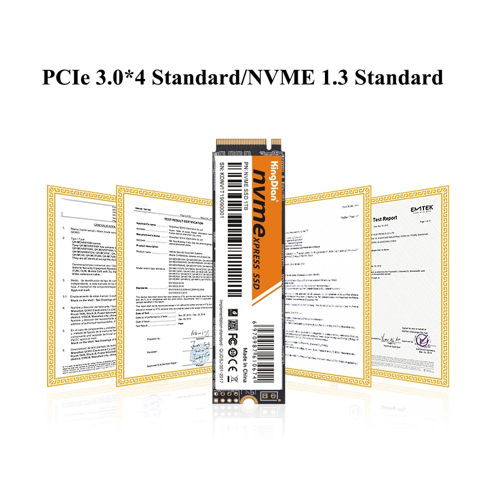 KingDian SSD 512GB M.2 NVME 2280 PCle 3.0 x4 256GB 1TB 2TB SSD Drive Internal Solid State Disk for Notebook&Desktop