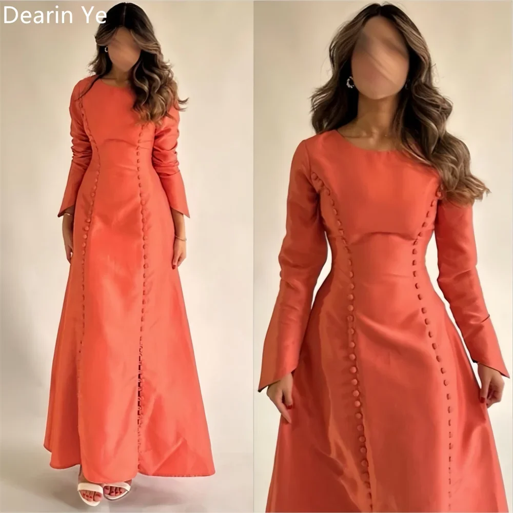 

Customized Evening Dress Dearin Scoop Neckline A-line Ankle Length Skirts Draped Bespoke Occasion Dresses Formal Saudi Arabia Pr