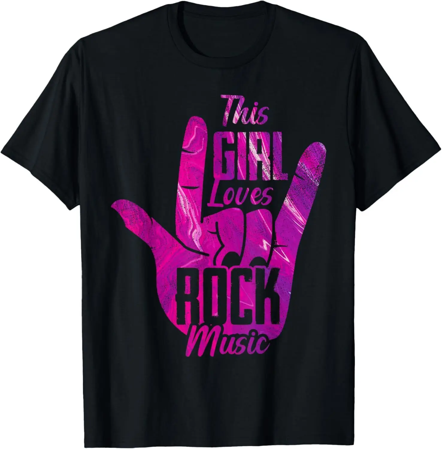 This Girl loves Rock Music Vintage Rock and Roll Music T-Shirt Hoodie