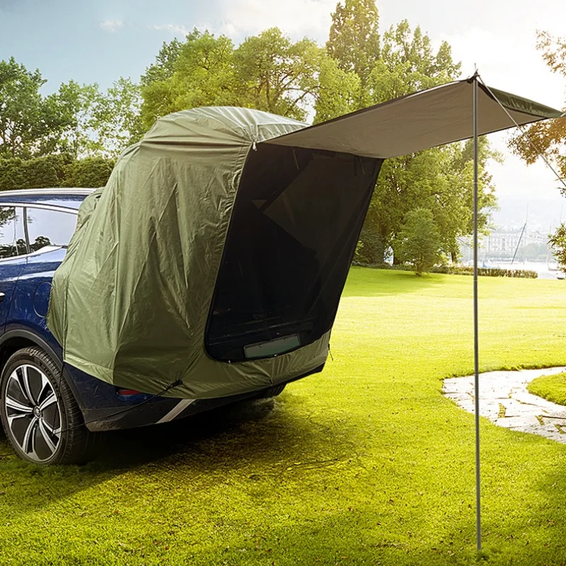 Outdoor Cross border Outdoor Car Tail Tent Camping Canopy Roof Extension Tent Sunshade, Sunscreen, and Rainproof