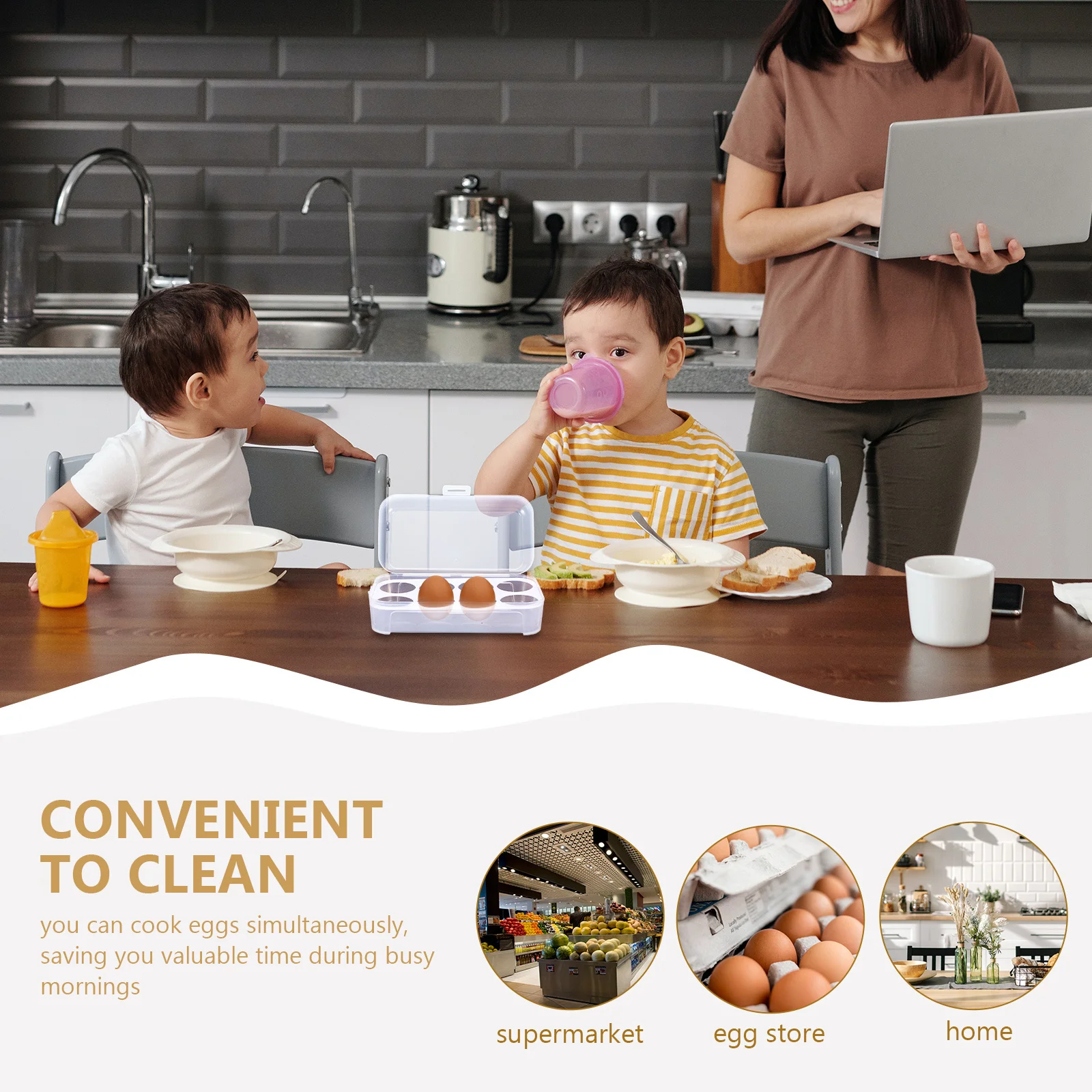 

Egg Storage Box Hold 8 Eggs Pp Material Lock Design Refrigerator Organizer Kitchen Camping Picnic Egg Container