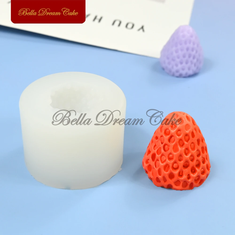 

3D Small Strawberry Design Silicone Mold Candy Fondant Chocolate Mould DIY Clay Molds Cake Decorating Tools Kitchen Bakeware