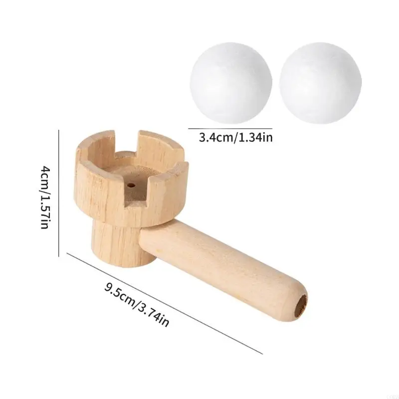 CORB Wooden Blowing Ball Toy For Kids Educational Party Game With Floating Tube Design