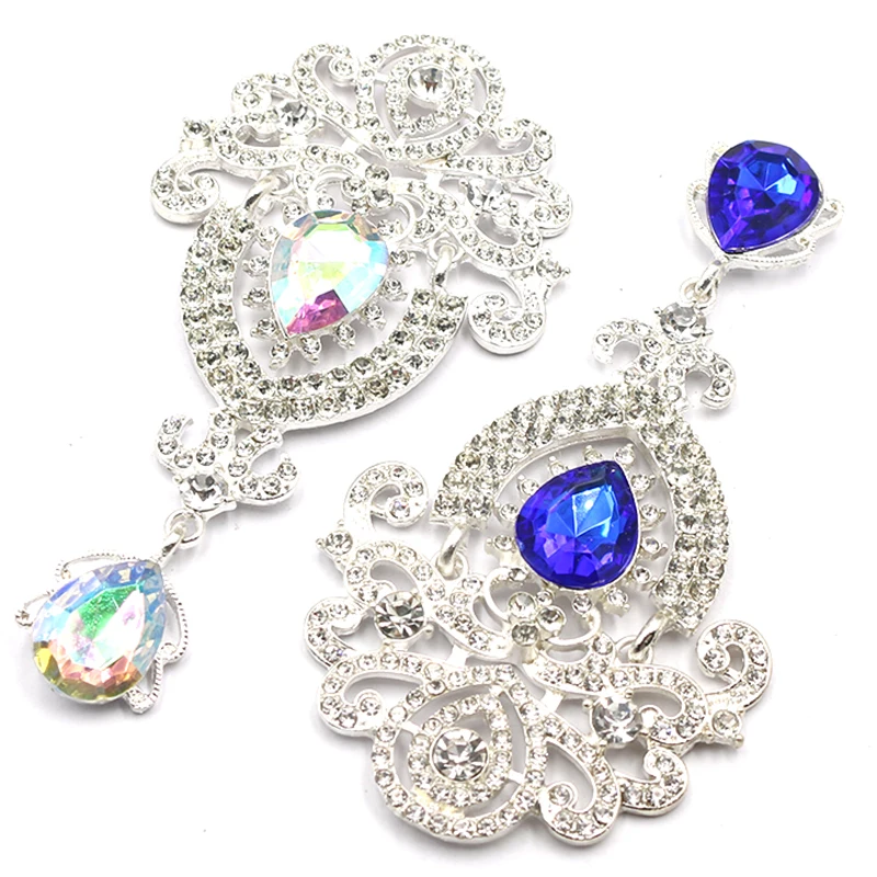 TYNUOMI2PCS98 * 52MM Puppeteer Alloy Diamond Acrylic Pendant For Clothing, Bow Hair Accessories, Earrings, Jewelry Accessories D