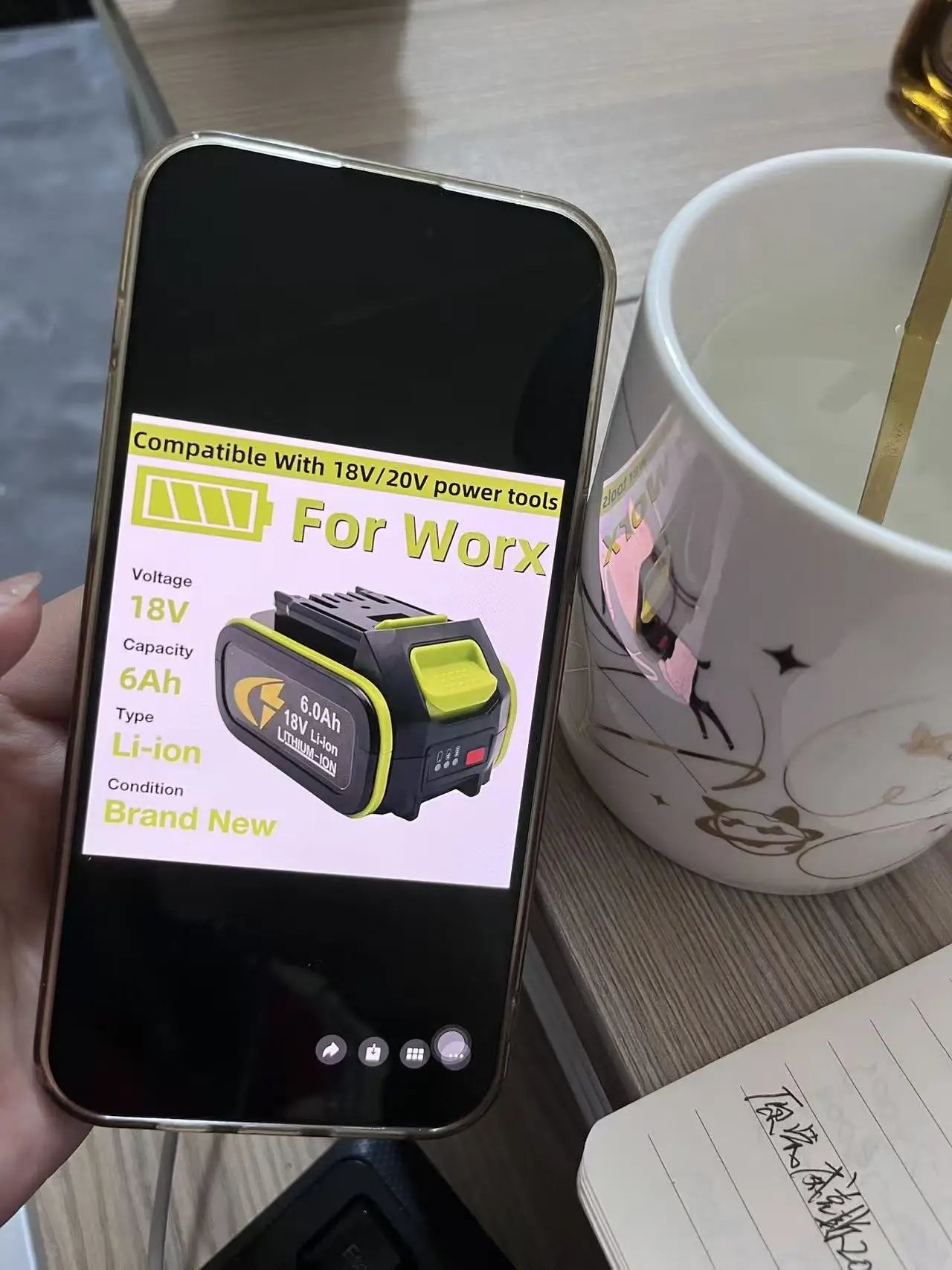 

Per Worx Cacciavite Elettrico Strumento di Potere 20V Li-Ion Batteria Strumenti 6ah Batteria di Ricambio Per Worx WA3551 WA3551.