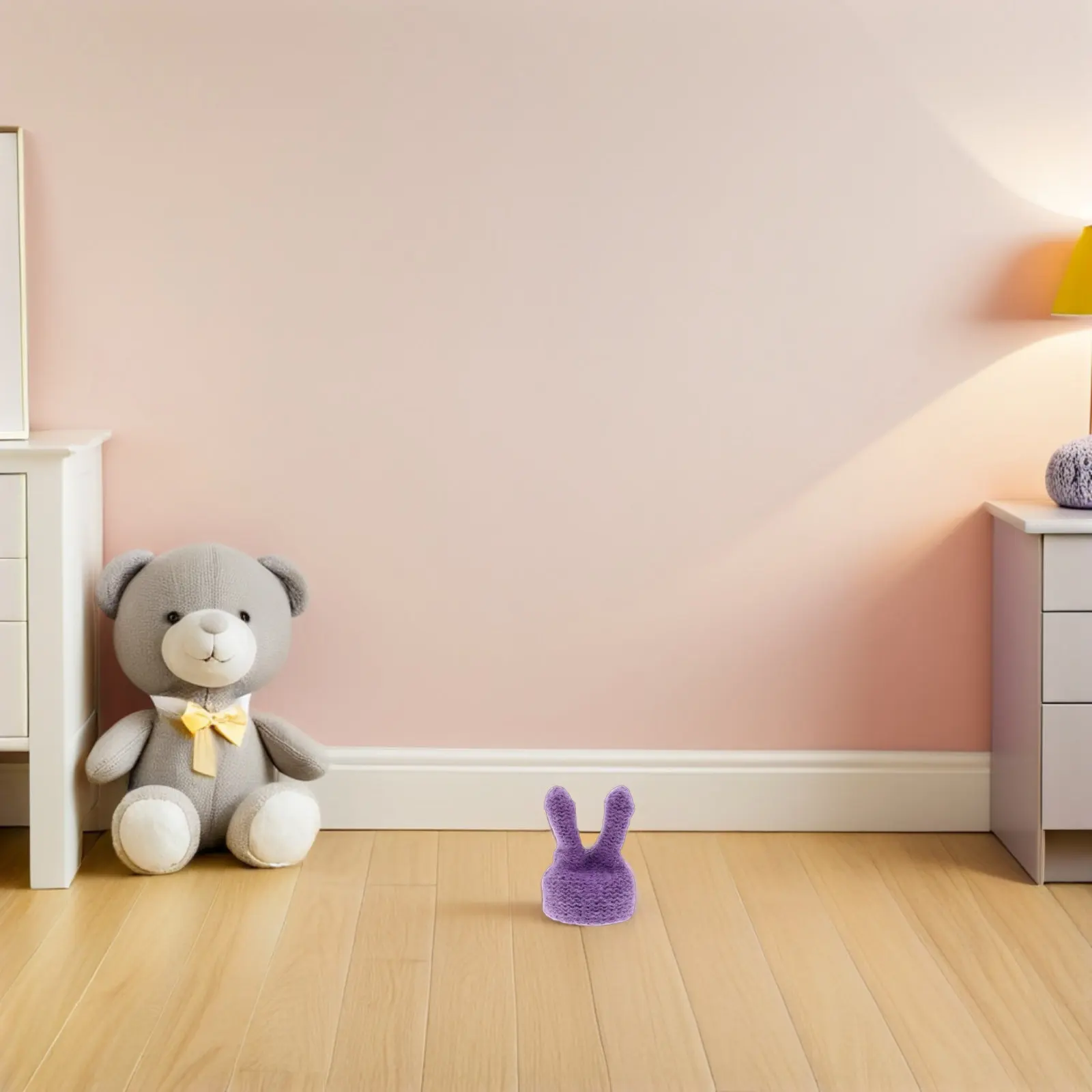 

Набор из 9 миниатюрных вязаных шапочек с кроличьими ушками ручной работы, мягкие мини-бини, аксессуары для головных уборов, украшения для Пасхи и праздничных вечеринок