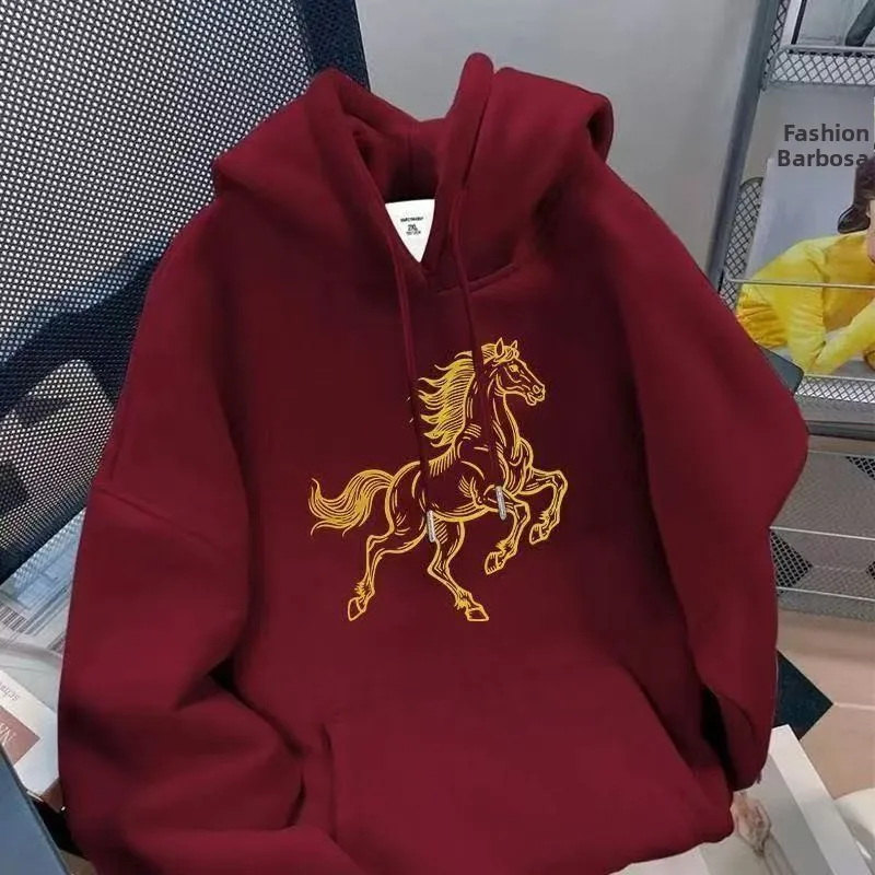 

Толстовка Luy с капюшоном, размер XL, 300 г/м², новогодняя парная верхняя одежда, хлопковая, с длинными рукавами, теплая, повседневная