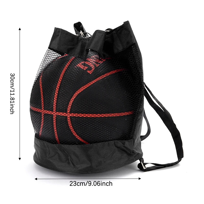 2024 New Portable Basketball Mesh Bag Outdoor Football Soccer Storage Volleyball Backpack Ball Fitness Training Bag