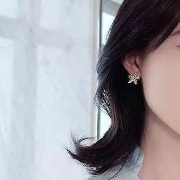 New Type Of Starfish Earrings For Sleeping Women\'s Temperament Exquisite Design Earrings Party Gifts Women\'s Fashion Jewelry