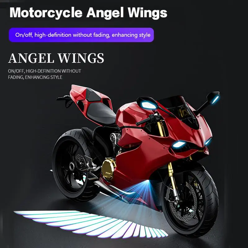 Car Door Light Projector 2pcs Motorcycle LED Angel Wings Decorative Light Accessories Car Door Lights Logo Projector Car Door