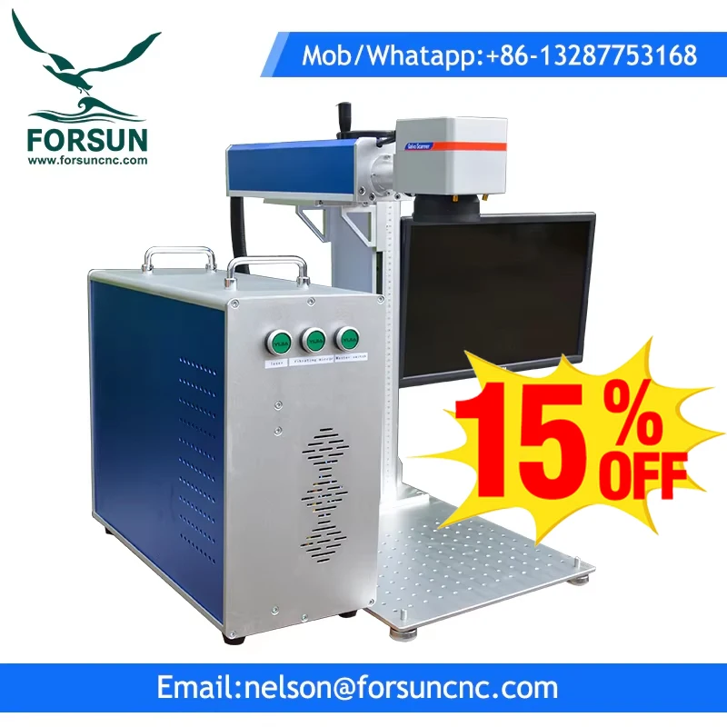 

21% discount! Long Service life 20w 30w 50w 100W Portable Fiber CO2 Laser Marking Machine