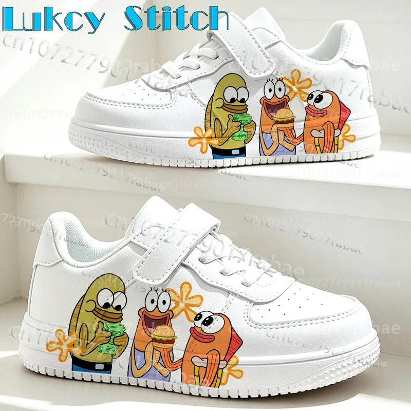 Exclusive Boys Girls Children Board Shoes Funny S-SpongeBobs Durable Hot Selling Shoes Gift Products Teenager Basketball Shoes