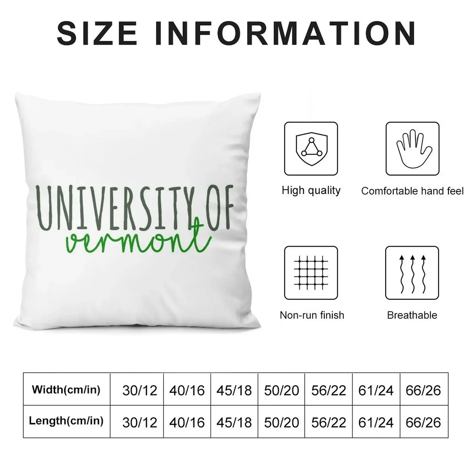 university of vermont Throw Pillow Pillow Case Elastic Cover For Sofa pillows decor home Sofa Cushion pillow