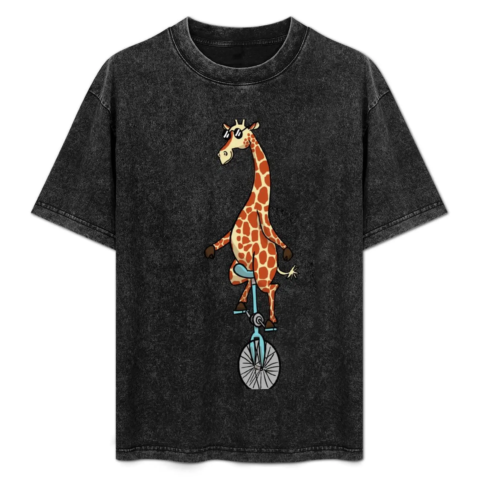 Sunglassed Giraffed Giraffe Unicycle T-Shirt quick-drying hippie clothes vintage anime figures sweat shirts, men