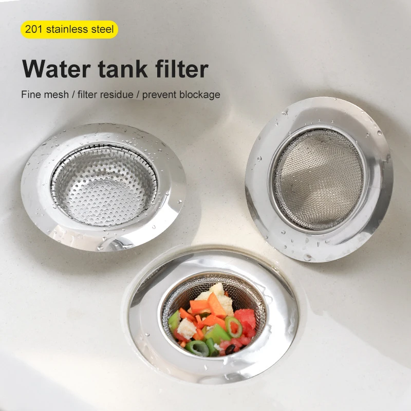 Kitchen Sink Filter Mesh Strainer Stainless Steel Bathtub Hair Catcher Stopper Shower Drain Hole Filter Trap Floor Drain Tools