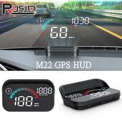 M22 GPS Head-Up Display Elettronica automatica Proiettore HUD Display Tachimetro digitale per auto Proiettore di velocità del parabrezza per tutte le auto