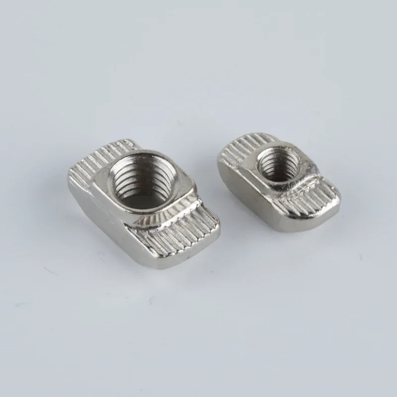 50pcs M3/M4/M5*10*6 for 20 Series Slot T-nut Sliding T Nut Hammer Drop In Nut Fasten Connector 2020 Aluminum Extrusion