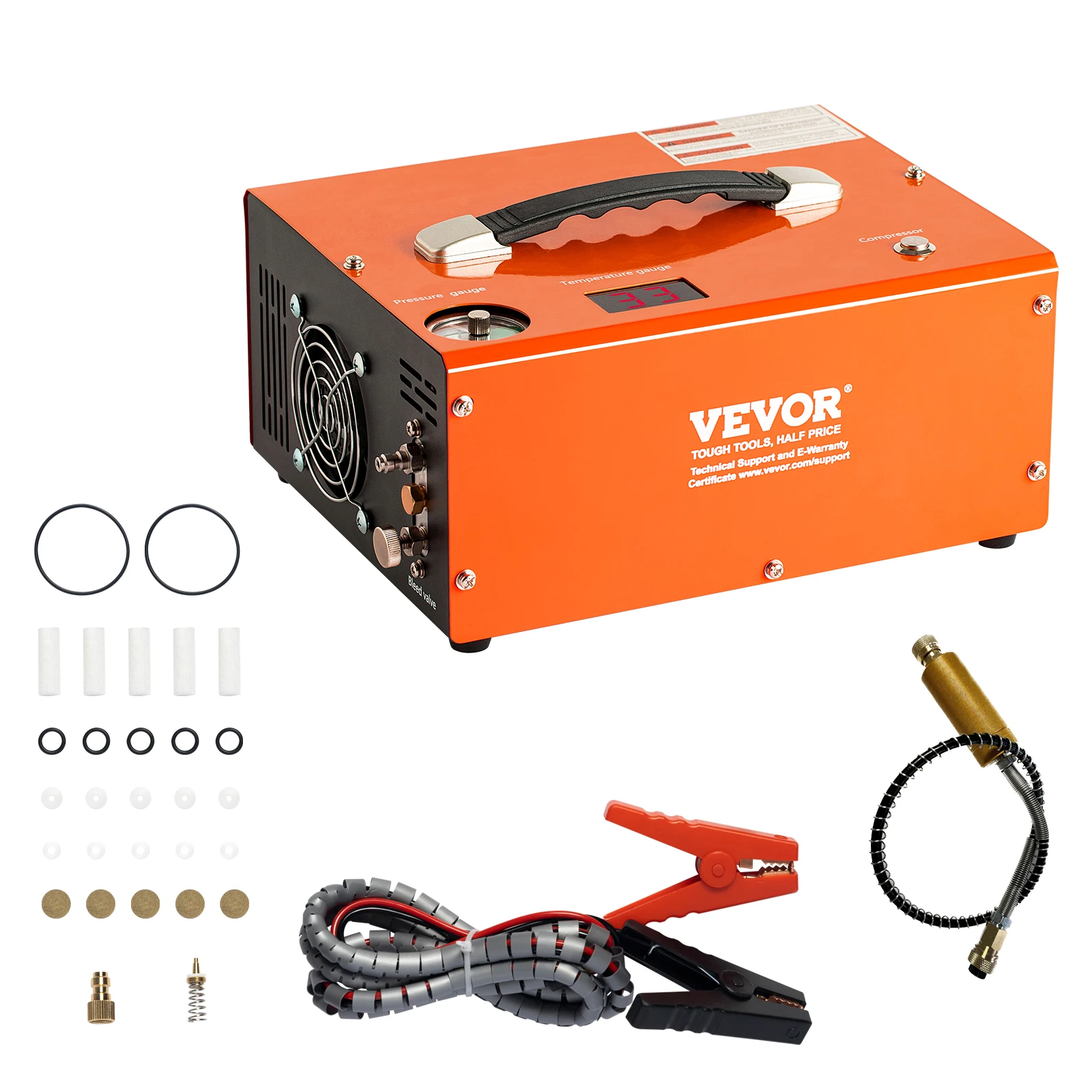 

SucceBuy PCP Air Compressor 4500PSI Portable PCP Airgun Compressor Auto-Stop Oil Free Pump for Air Rifle Scuba Diving Bottle