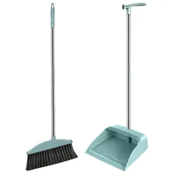 Household Broom Dustpan Set Long Handled Broom Dustpan Combo Suitable for Lobby Floor Use