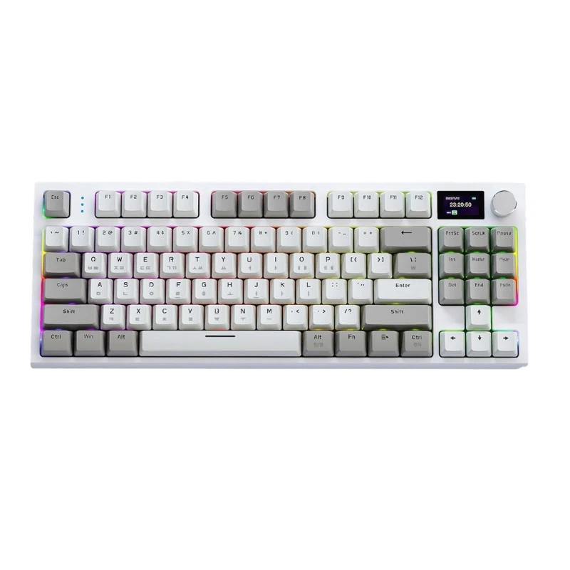 

K86 3 Modes Mechanical Keyboard Gasket Strusture Hot Swappable Programmable RGB Backlit Keyboards Wireless Keypad Dropship