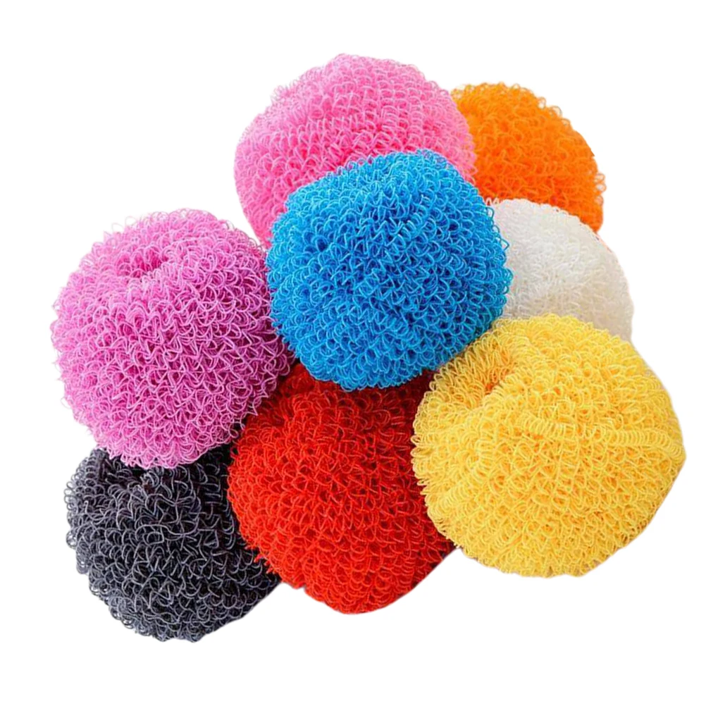 

10pcs Cleaning Ball Fiber Steel Wire Ball Durable Household Kitchen Tool For Dish Pot Brush Home Use Kitchen Accessories