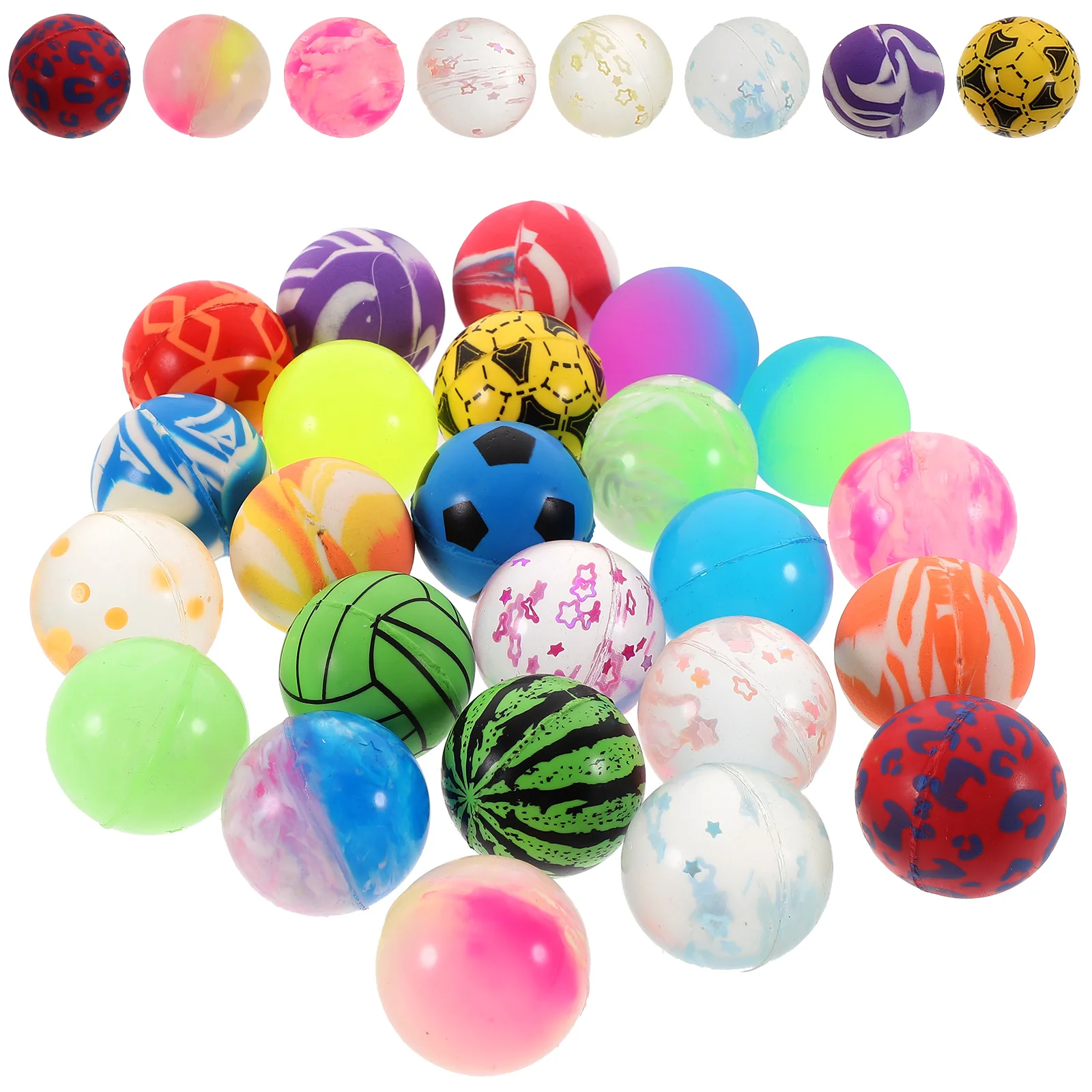 50 stücke Kinder Elastische Bouncy Stress Relief Mini Bounce Bälle Helle Farbe Spielzeit Party Geschenk Frühe Bildung Für Autismus