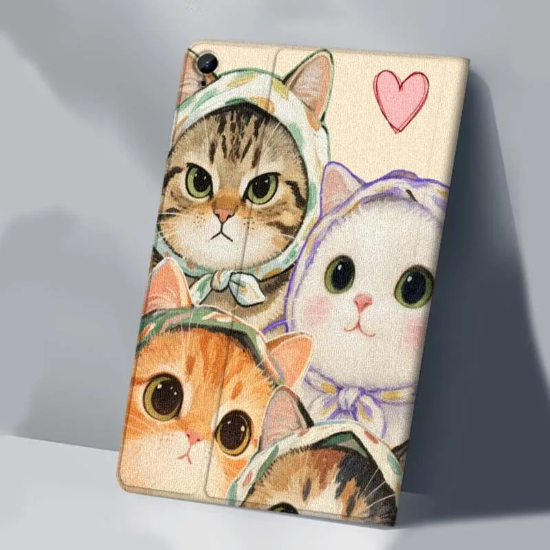 حافظة كلاسيكية على شكل قطة كرتونية لهاتف سامسونج جالاكسي تاب A7 A9 A11 S6 A11 A8 S11 Lite Plus 10.4 10.5 10.1 بوصة #3