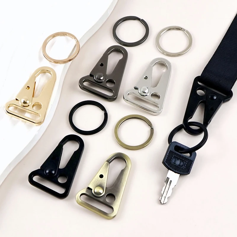 5Sets 25mm Metal Buckles Snap Hook O Ring Bag Strap Clasp Keychain Webbing Connection Buckle Carabiner Lanyard DIY Accessories