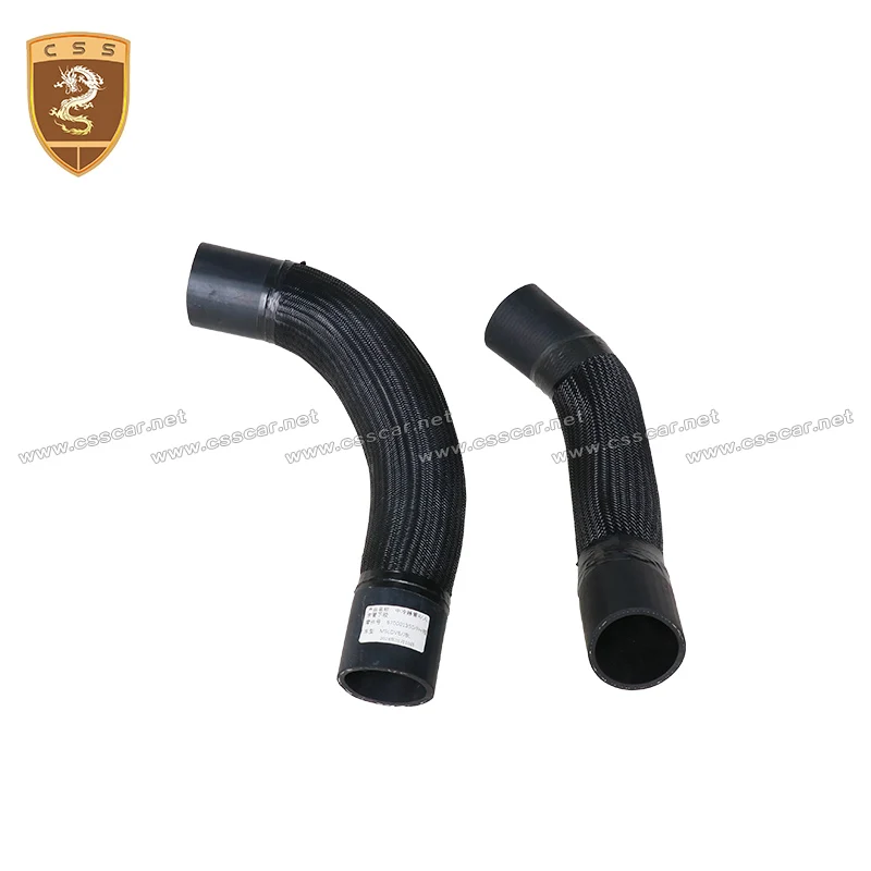 for Maserati MSLD V6 JBL Car Intercooler Pipe Black 2 pcs Herringbone Tube Bottom Adhesive OEM Style Auto Part RH-670001350