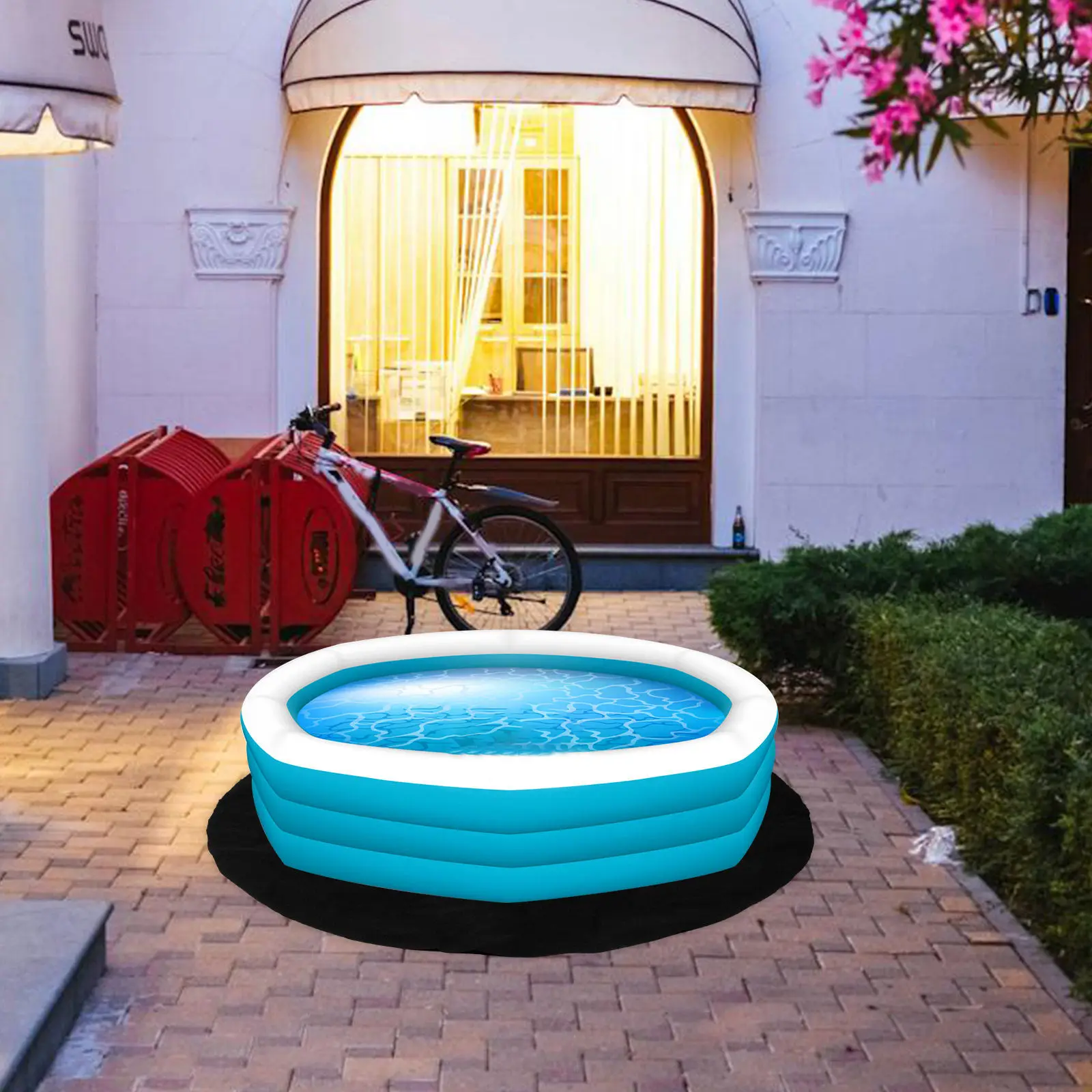 

Hot Tub Protective Mat Water Resistant Nonslip Base Pad for Round Rug and Cream Gray Sizes High Density Absorbency Ideal Yoga