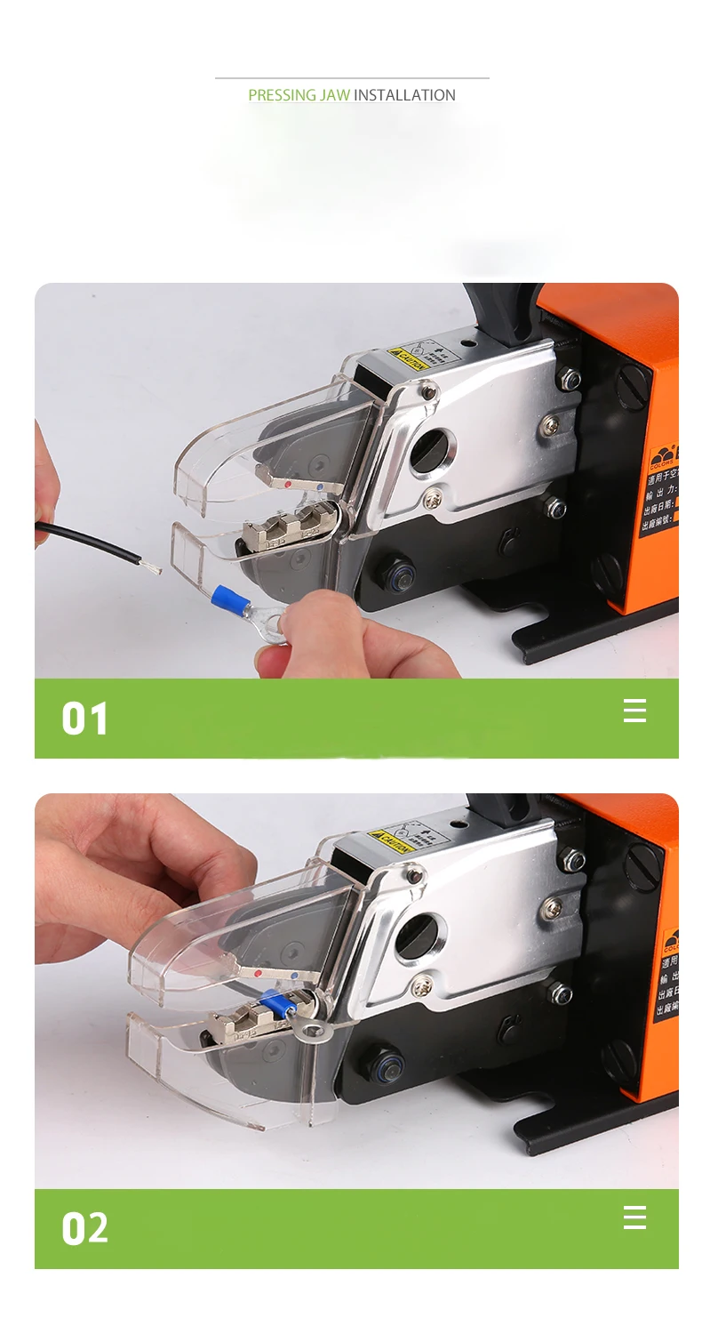 D2000301-10 alat crimping terminal pneumatik, alat genggam tekan dingin pegangan tangan fleksibel ujung terminal alat pengeriting