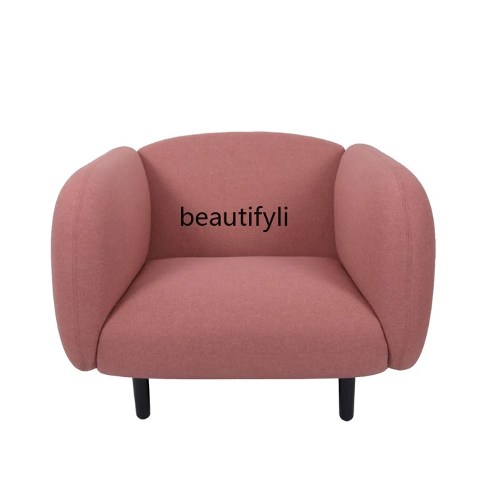 

Nordic simple fabric small sofa chair small reception chair balcony single leisure chair