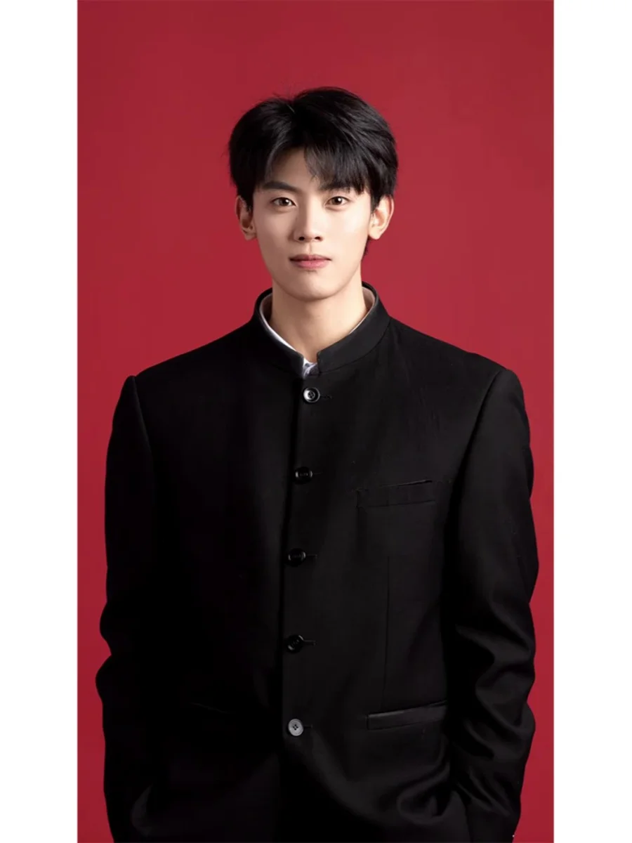 

New Chinese Sle Men's Suit Jaet Student Faion Westwear Coat Haome Boy's orm Sle Loose Fit Daily Wear Spring Se...