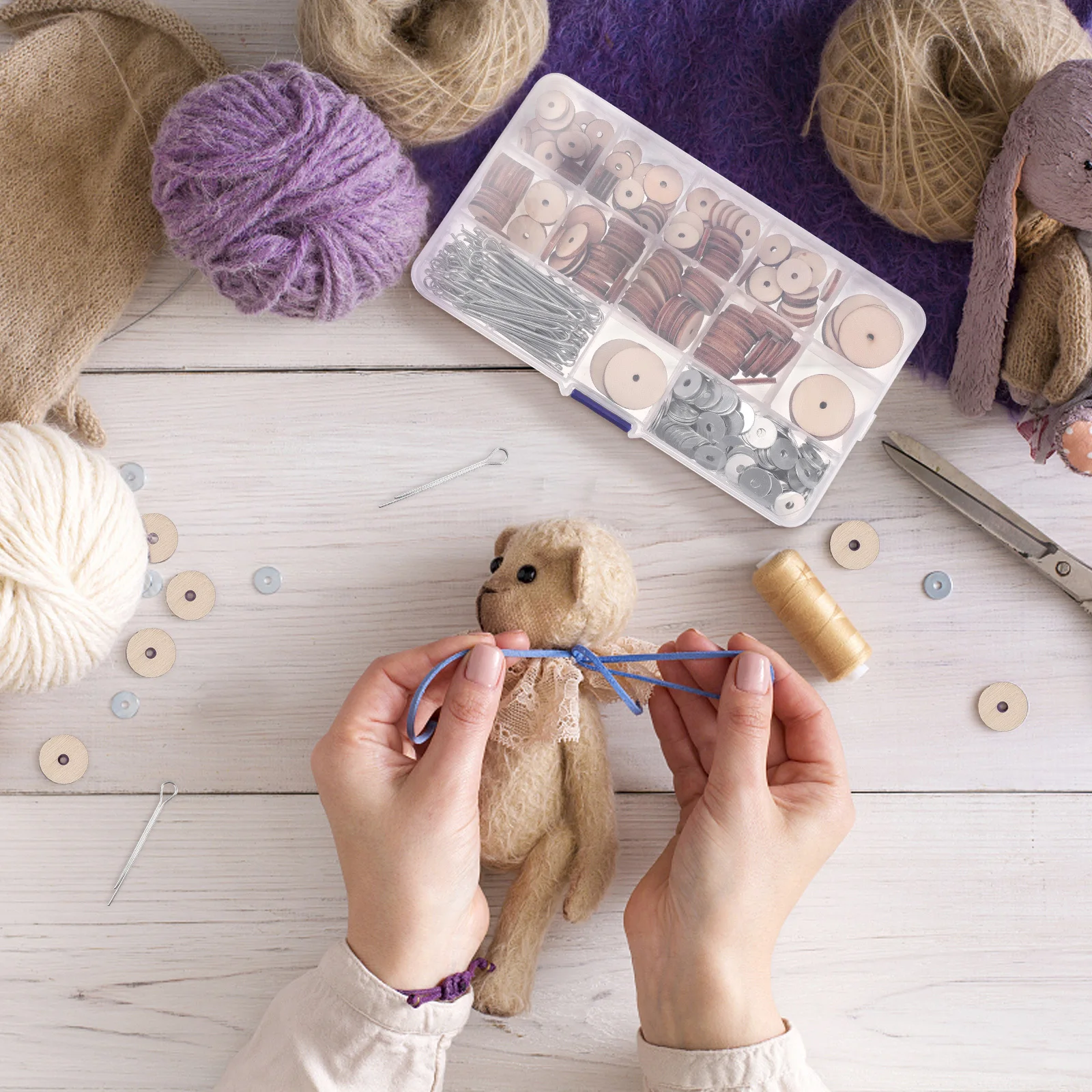 

90 комплектов аксессуаров для деревянных соединений разных размеров 12 мм-24 мм для DIY подвижных конечностей, медвежьих кукол, соединения для изготовления соединений