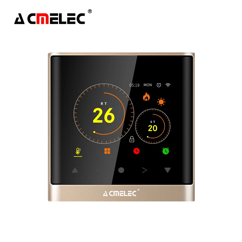 Gold Tuya Smart Floor Heating Wifi Thermostat for Water Room Temperature Remote Controller for Google Home\Aleax\DuerOS