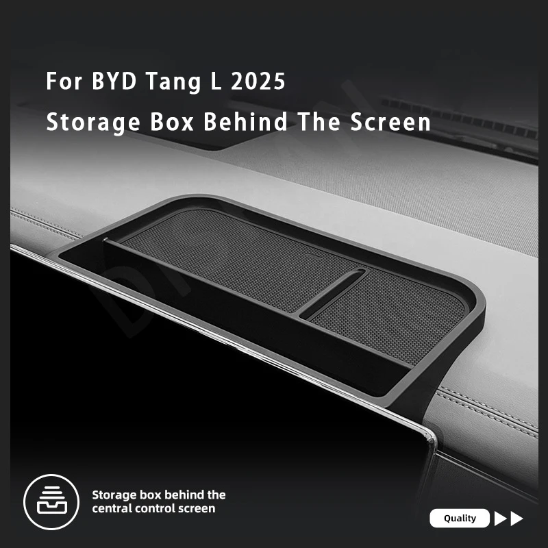 

For BYD Tang L 2025 Central Control Navigation Behind Screen Storage Box Dashboard Organizer Non-slip Tray Interior Accessories