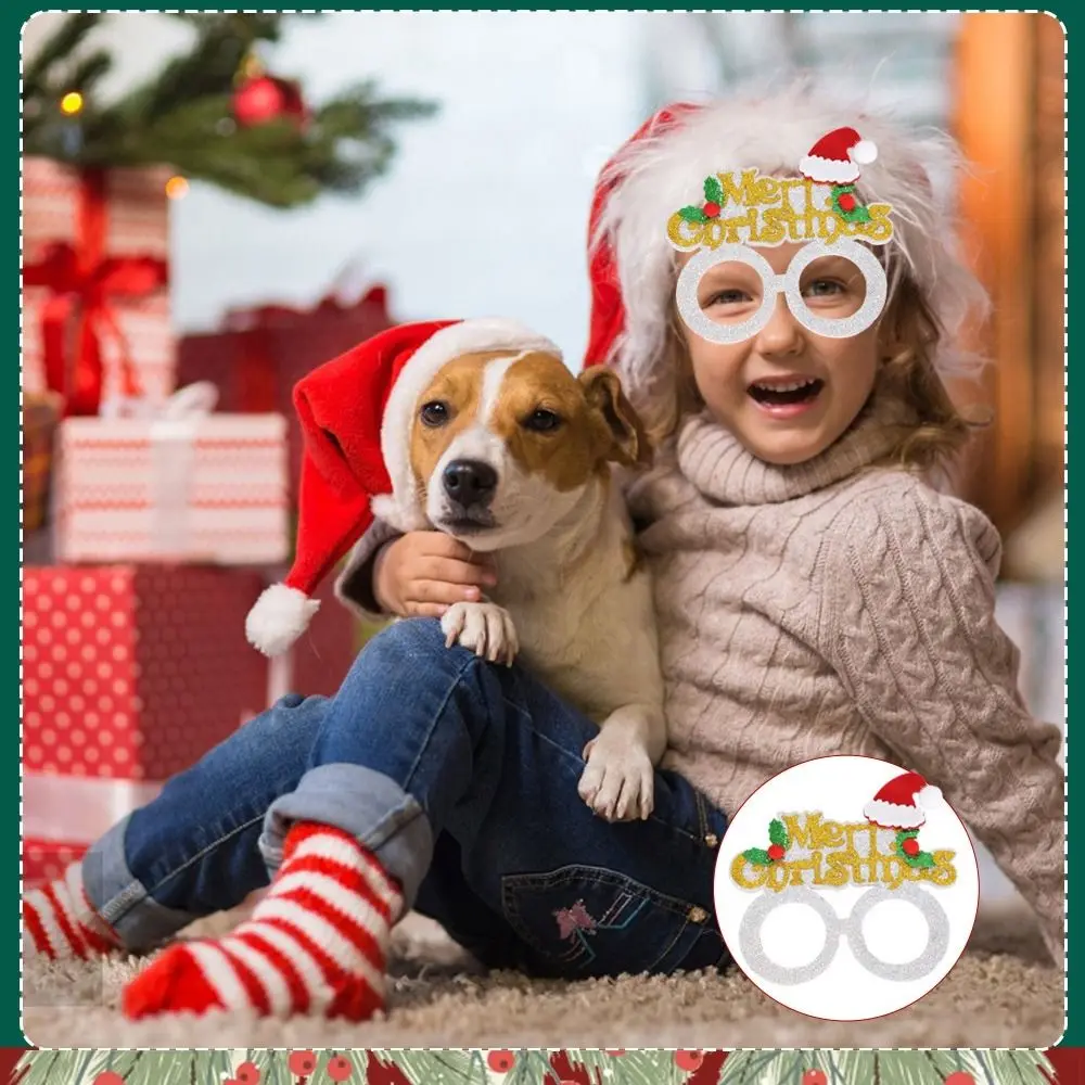 소품 눈송이 장식품 파티 장식 크리스마스 장식 안경 산타 클로스 안경 크리스마스 프레임 안경