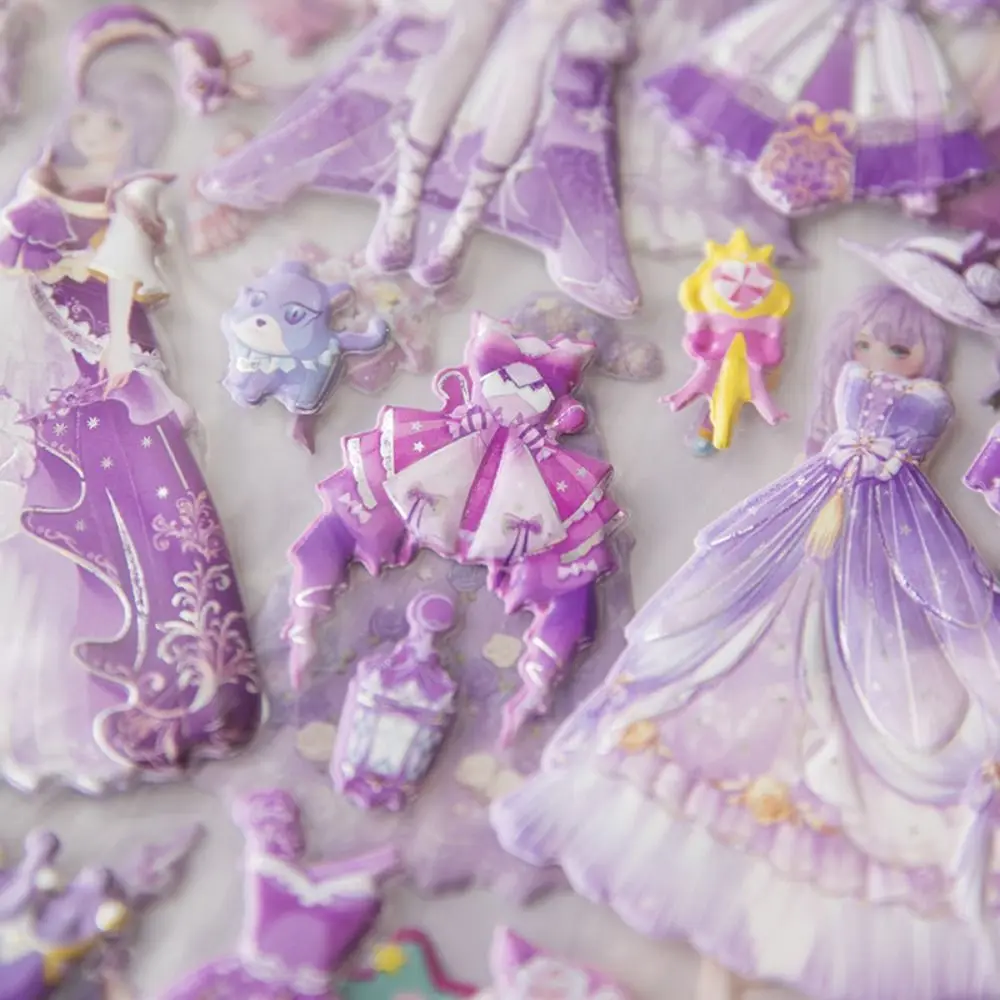 ملصقات فستان الأميرة الصينية بطبقة مزدوجة مصنوعة يدويًا على الطراز القديم ملصق تغيير الأميرة قابل لإعادة الاستخدام